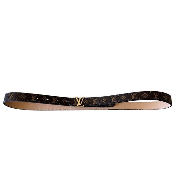 Louis Vuitton Monogram  LV Iconic Gold IV Initials Buckle  Leather Belt One Size - Picture 6 of 14